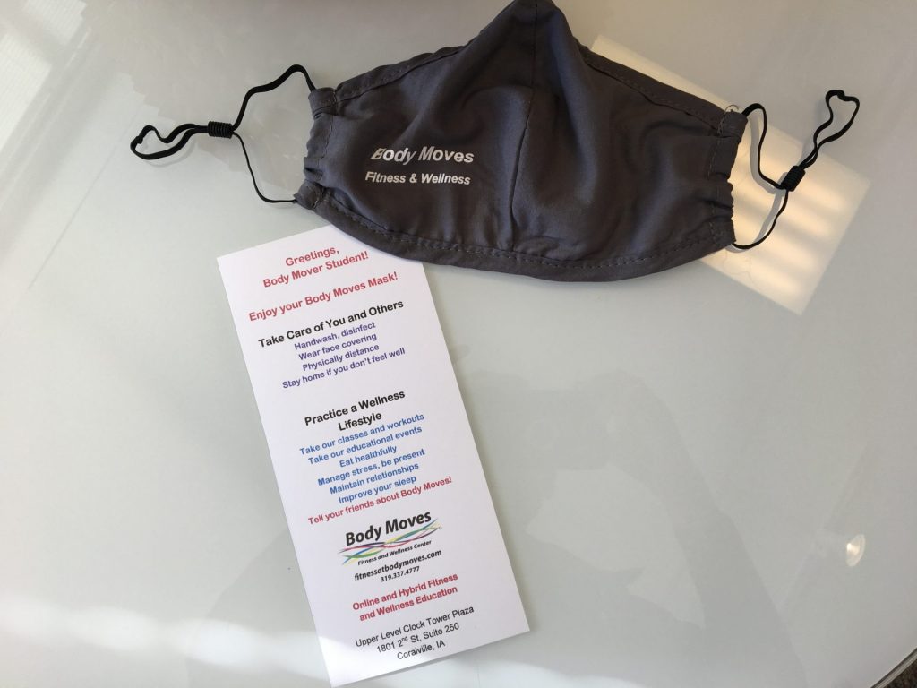 Mask and label, Dec 2020