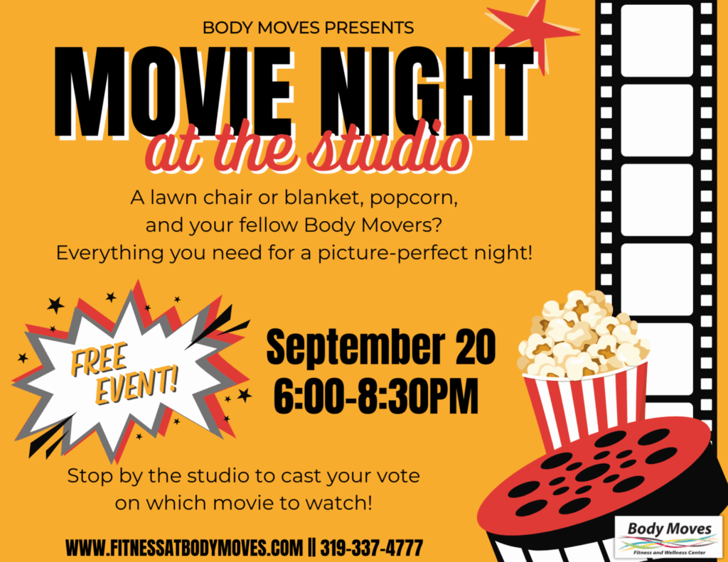 Move Night Programme Example Cast Your Vote, Then Get Ready to Watch – Body Moves Fitness and ...